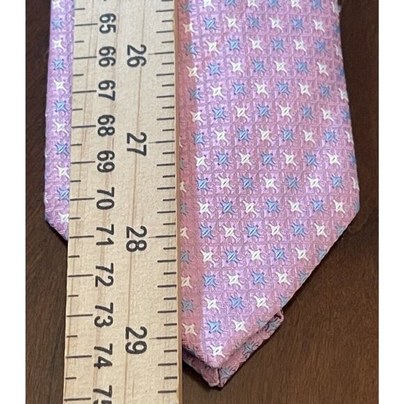 Surmesur Pink Blue 100% Polyester Men’s Neck Tie Made In China - Picture 5 of 9